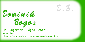 dominik bogos business card