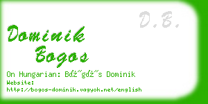 dominik bogos business card